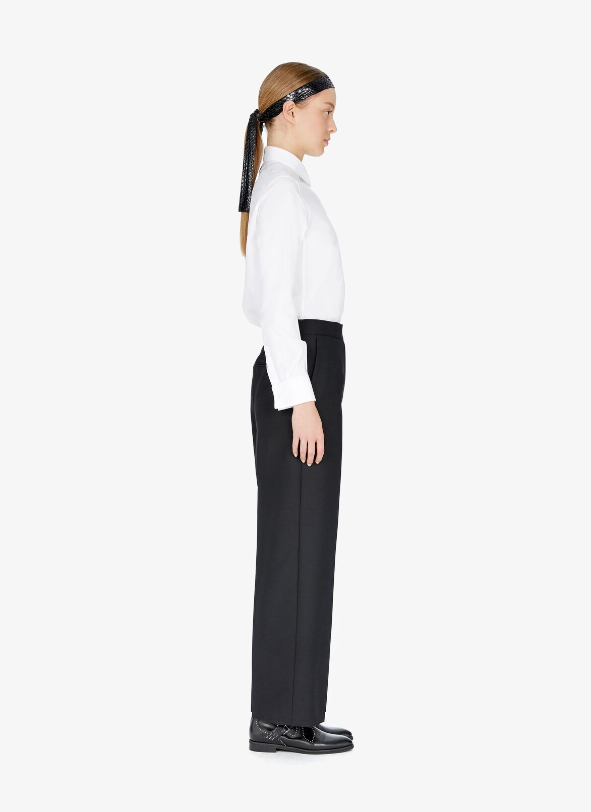 Pantaloni Eleganti In Misto Lana  ALAÏA PANTALONI ELEGANTI IN MISTO LANA  NERO